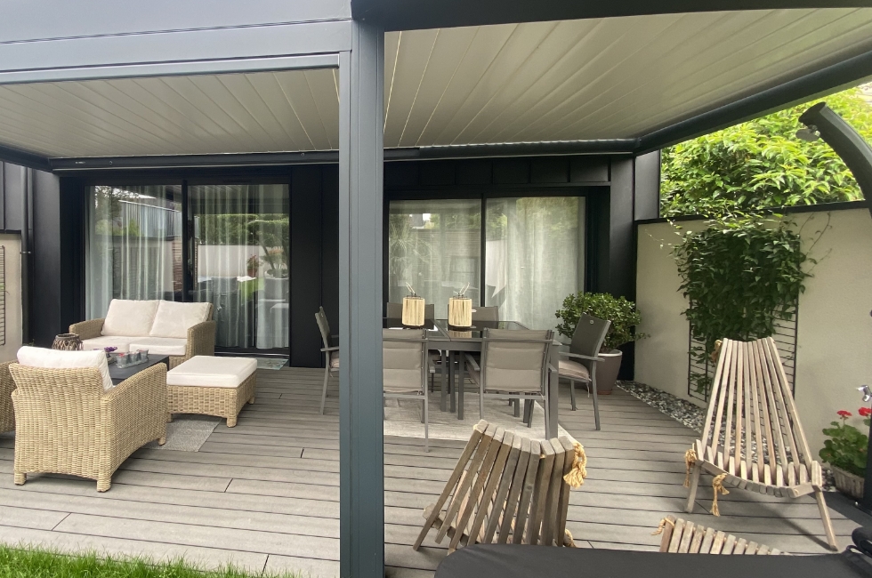 Réalisation Stores Nantais : double pergola